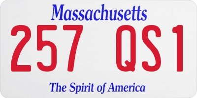 MA license plate 257QS1