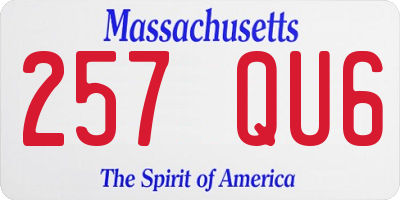 MA license plate 257QU6