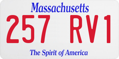 MA license plate 257RV1