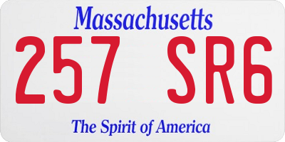 MA license plate 257SR6