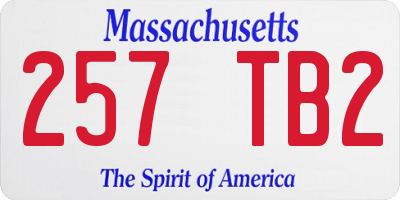 MA license plate 257TB2