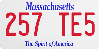 MA license plate 257TE5