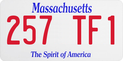 MA license plate 257TF1