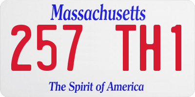 MA license plate 257TH1