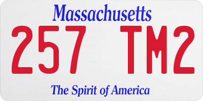 MA license plate 257TM2