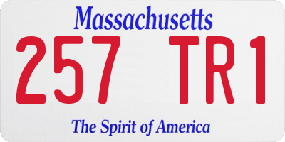 MA license plate 257TR1