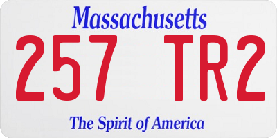 MA license plate 257TR2
