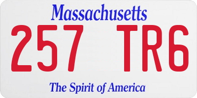 MA license plate 257TR6