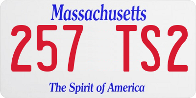 MA license plate 257TS2