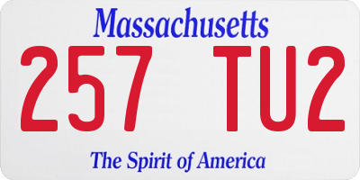 MA license plate 257TU2