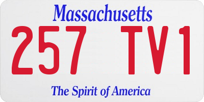 MA license plate 257TV1