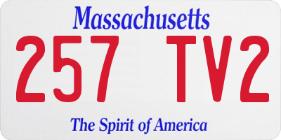 MA license plate 257TV2