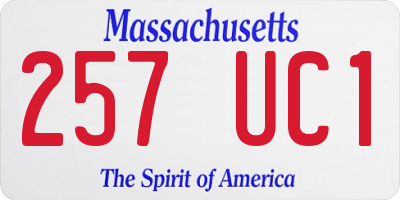MA license plate 257UC1