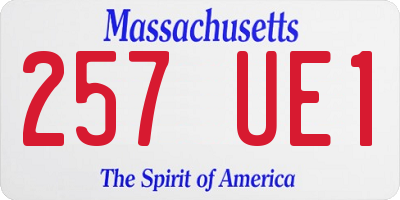 MA license plate 257UE1
