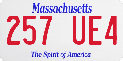 MA license plate 257UE4