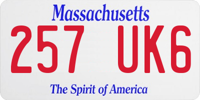 MA license plate 257UK6