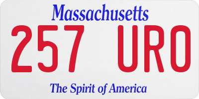 MA license plate 257UR0