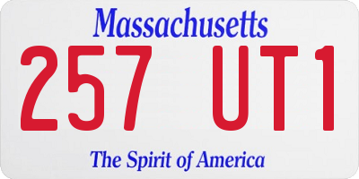 MA license plate 257UT1