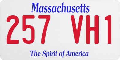 MA license plate 257VH1