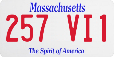 MA license plate 257VI1