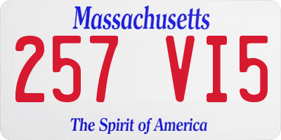 MA license plate 257VI5