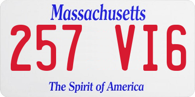 MA license plate 257VI6