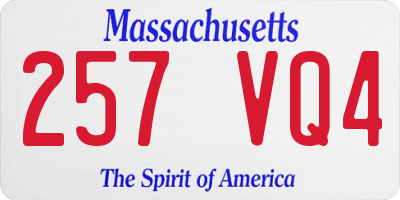 MA license plate 257VQ4