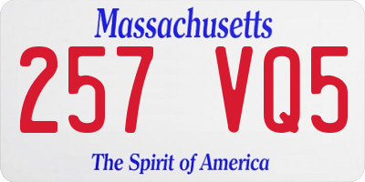 MA license plate 257VQ5