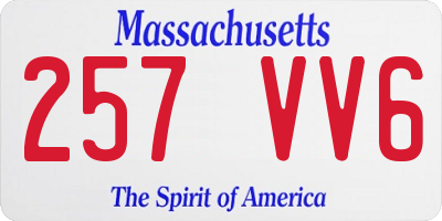 MA license plate 257VV6