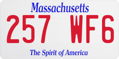 MA license plate 257WF6