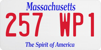 MA license plate 257WP1