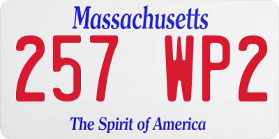 MA license plate 257WP2