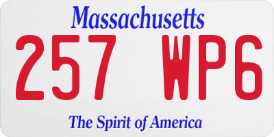 MA license plate 257WP6