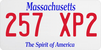 MA license plate 257XP2