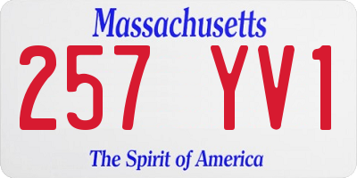 MA license plate 257YV1