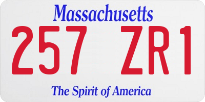 MA license plate 257ZR1