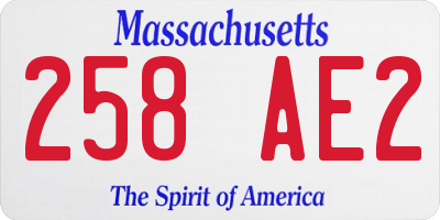 MA license plate 258AE2