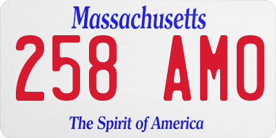 MA license plate 258AM0