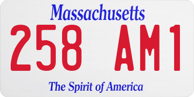 MA license plate 258AM1