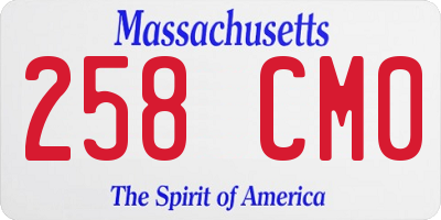 MA license plate 258CM0