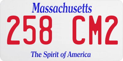 MA license plate 258CM2