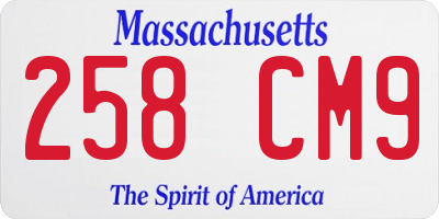 MA license plate 258CM9