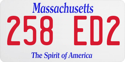 MA license plate 258ED2