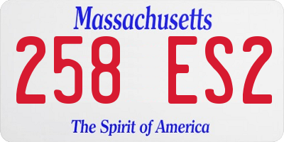 MA license plate 258ES2