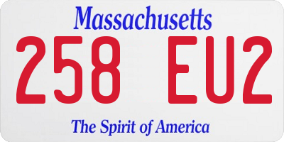 MA license plate 258EU2