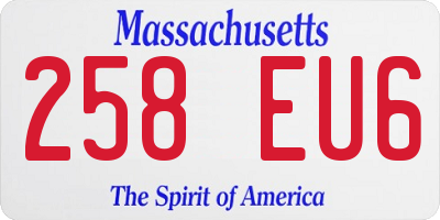 MA license plate 258EU6