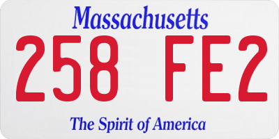 MA license plate 258FE2