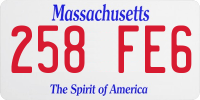 MA license plate 258FE6