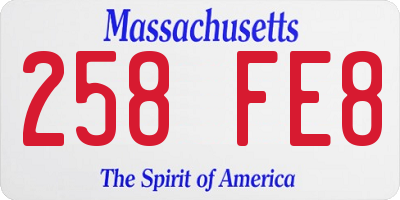 MA license plate 258FE8