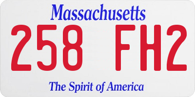 MA license plate 258FH2